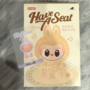 100% Authentic Popmart Labubu Have A seat. Zizi